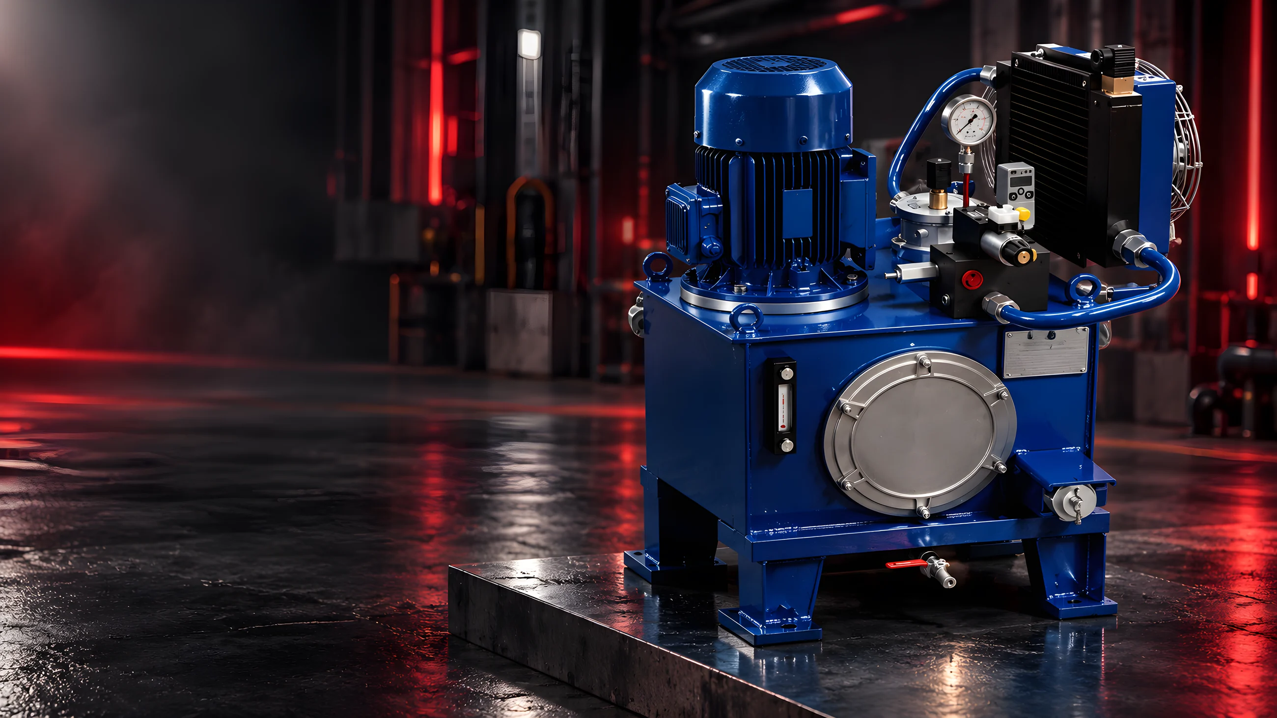 Hydraulic power unit in the Smart Proje workshop